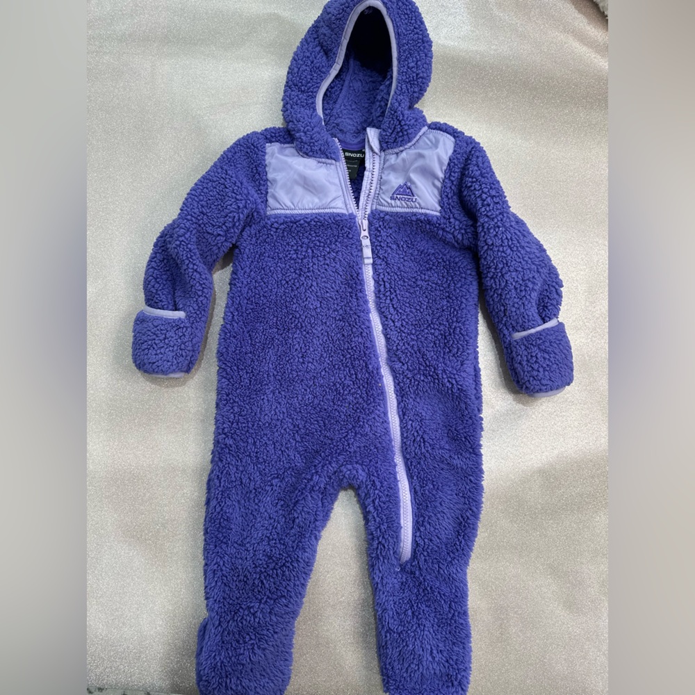 Snozu Purple sherpa one piece toddler 18 months